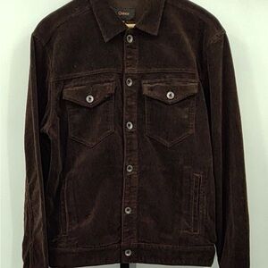 Quince Men Organic Stretch Corduroy Trucker Jacket Espresso Outerwear M